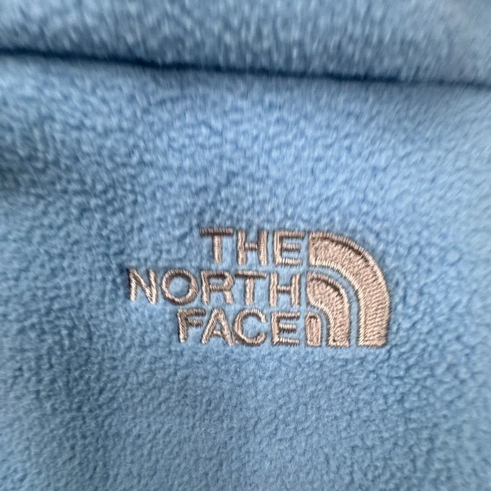 The North Face Full Zip‎ Fleece Girls Size XL Blue and Grey